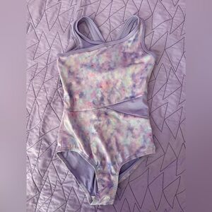Cat & Jack Lavender Tie-Dye Leotard dance gymnastics small 6/7 guc